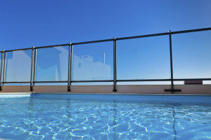 Outdoor swimming pool at the House roof