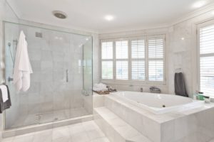 beautiful modern bathroom in australian mansion